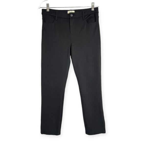 L'AGENCE Gigi Ponte Crop Trousers SIZE 28 x 24 Black High Rise Stretch Pant - Picture 1 of 8